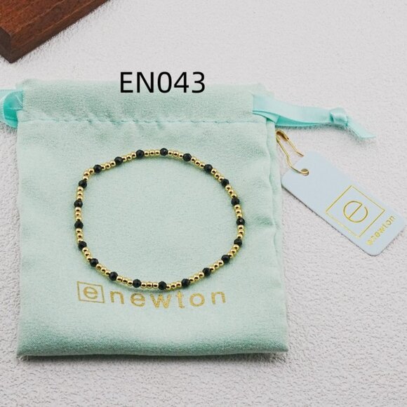 Enewton Black Crystal Glass & Gold Bead Bracelet - Picture 1 of 5